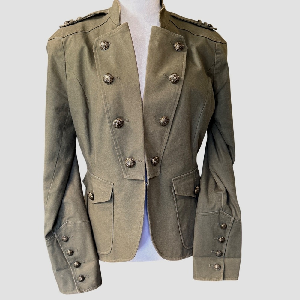 Apostrophe Military Band Officer Parade Jacket Gold Crest Buttons Indie 12 - Picture 13 of 15